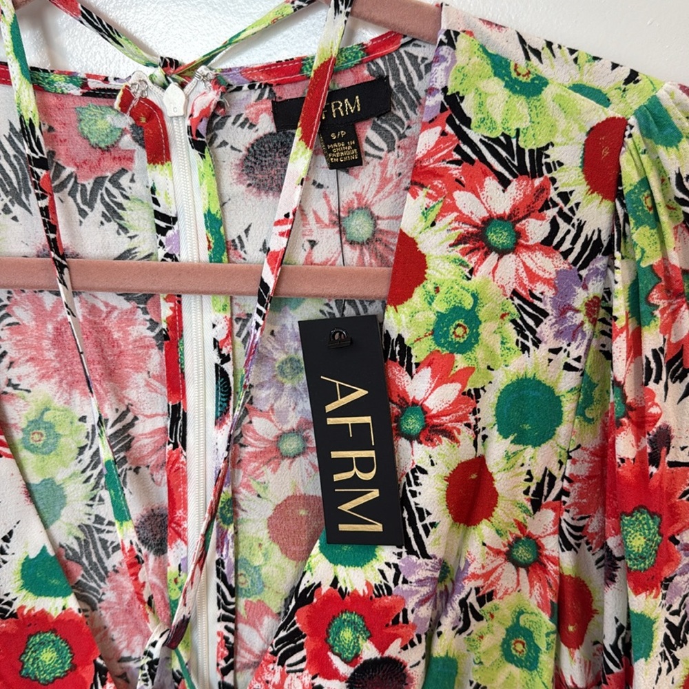 nwt AFRM Caprice Mini Daisy Mini Dress - Picture 4 of 9
